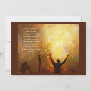 Tarjeta Isaías 61:3 Escritura Cristiana Inspiradora
