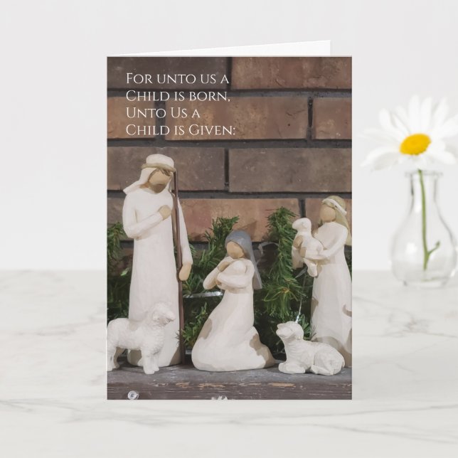 Tarjeta Isaías 9:6 Navidades de las Escrituras Biblias (Planta pequeña)