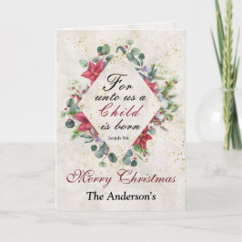 Tarjeta Isaías 9:6 Porque para nosotros un niño nace, Navi