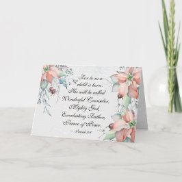 Tarjeta Isaías 9:6 Se le llamará Maravilloso... Navidades