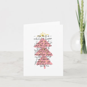 Tarjeta Isaías 9:6 Tipografía Versículo de la Biblia de Na