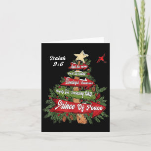 Tarjeta Isaías 9_6 Y Será Llamado Jesús Árbol de Navidad C
