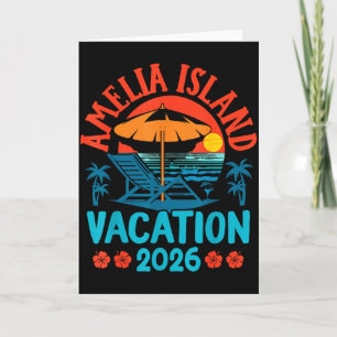 Tarjeta Isla Amelia Florida 2026 Vacaciones Playa Verano V
