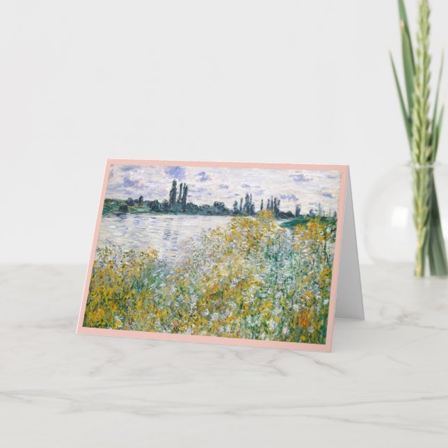 Tarjeta Isla de las Flores cerca de Vétheuil, Monet (Anverso)