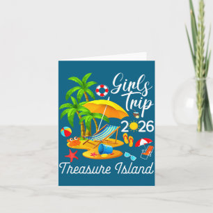 Tarjeta Isla del tesoro florida verano tropical viaje de c