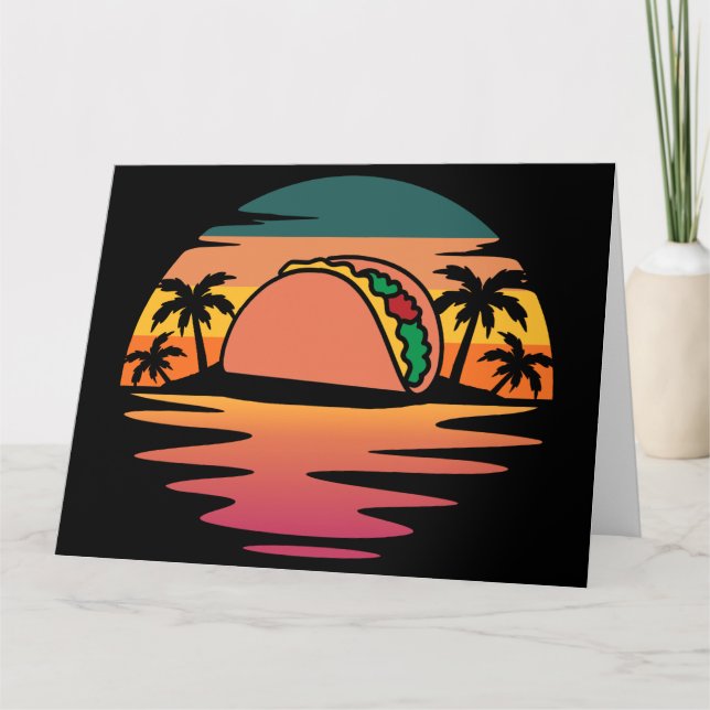 Tarjeta Isla divertida de vacaciones de verano en Taco: Ci (Anverso)