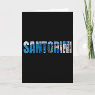 Tarjeta Isla Griega de Santorini Mar Egeo Grecia Vacacione