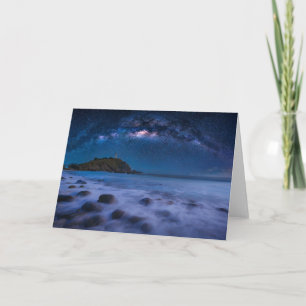 Tarjeta Isla Krabi de Lanta de la vía láctea del faro el