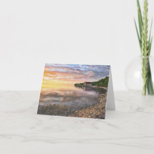 Tarjeta Isla Rock, condado de Door, notecard en blanco de 