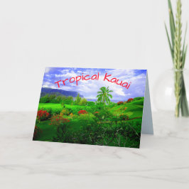 Tarjeta Isla Tropical Kauai Hawaii