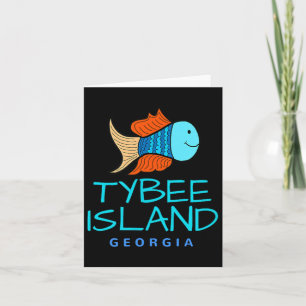Tarjeta Isla Tybee, mar de vacaciones Tybee Georgia Shirt
