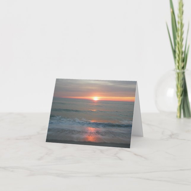 Tarjeta Island Beach State Park IBSP Sunrise Note Card (Anverso)