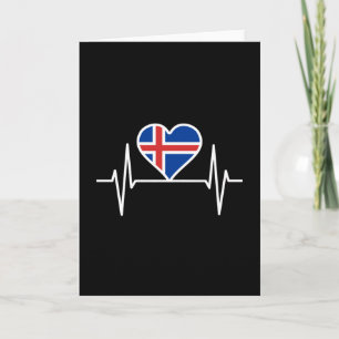 Tarjeta Islandia: latido de la bandera de Islandia