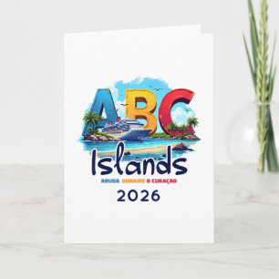 Tarjeta Islas Abc Aru Bonaire Curacao Crucero Vacaciones 2