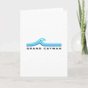 Tarjeta Islas Caimán Grandes Olas Vintage Hombres Mujeres