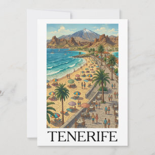 Tarjeta Islas Canarias Tenerife Vintage Personalizado Espa