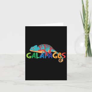 Tarjeta Islas Galápagos Verano Colorido Chameleon Exótico