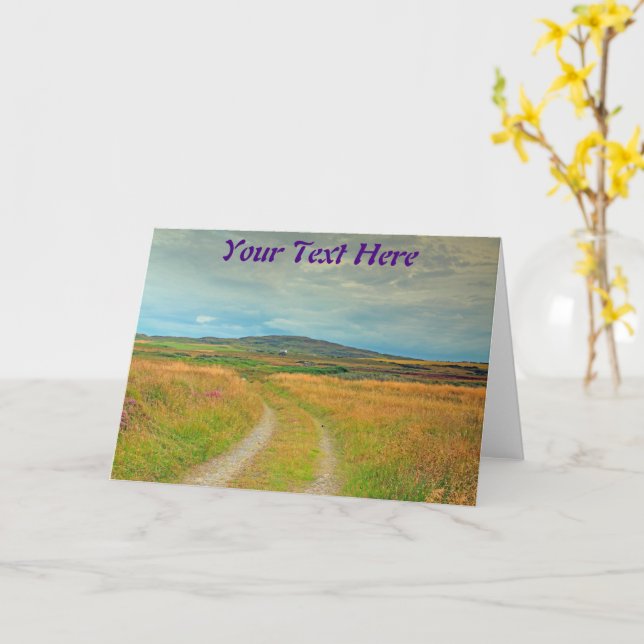Tarjeta Islay personalizable, Escocia (flor amarilla)