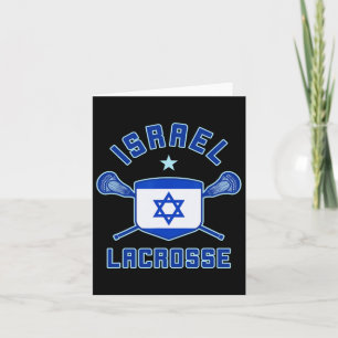 Tarjeta Israel Lacrosse Bandera Israelí Lax Sticks Tee