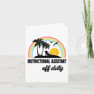 Tarjeta Istant Off Duty Rainbow End De Año Escolar