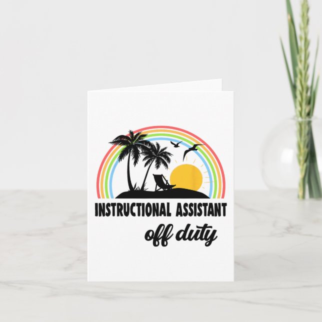 Tarjeta Istant Off Duty Rainbow End De Año Escolar (Anverso)