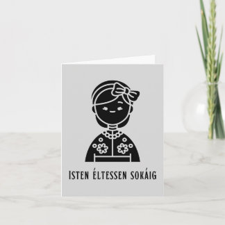 Tarjeta Isten éltessen sokáig, cumpleaños húngaro