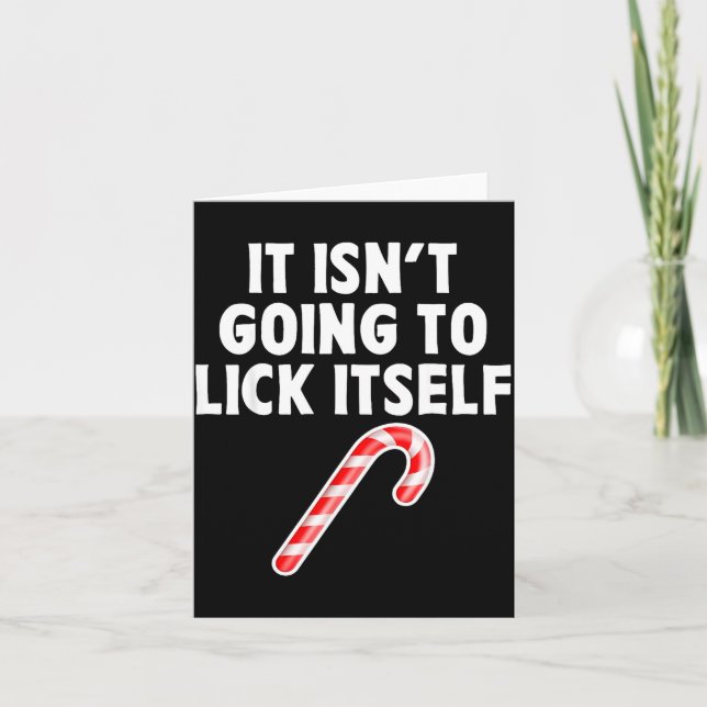 Tarjeta It Isnt Going To Itself Candy Cane Christmas Coupl (Anverso)