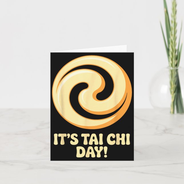 Tarjeta It’s Tai Chi Day Martial Arts Wellness Meditation  (Anverso)