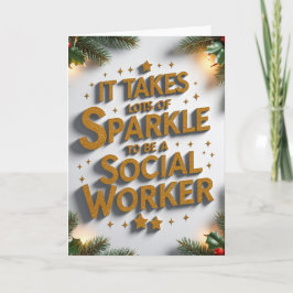 Tarjeta It Takes Lots of Sparkle to Be a Social Worker Chr