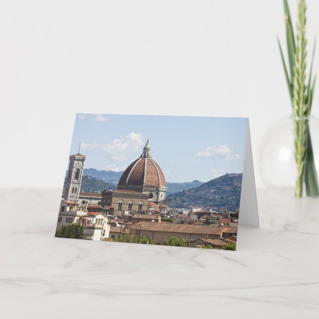 Tarjeta Italia, Florencia, paisaje urbano con el Duomo (Anverso)