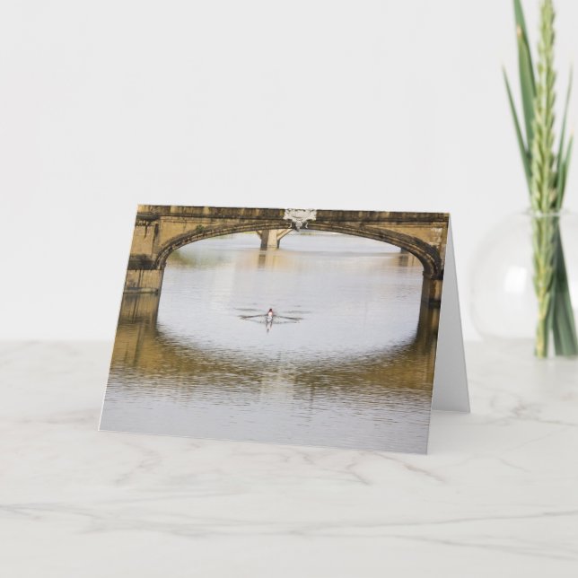 Tarjeta Italia, Florencia, Rowing Sculls con (Anverso)