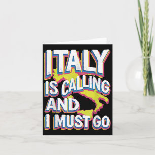 Tarjeta Italia llama arte de viajes