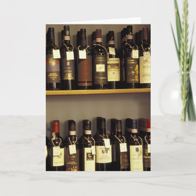 Tarjeta Italia, Toscana, muestra de vino Pienza en una tie (Anverso)