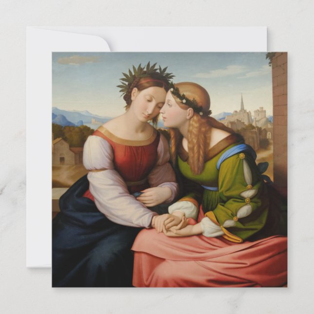 Tarjeta Italia y Alemania (Italia y Alemania como hermanas (Anverso)