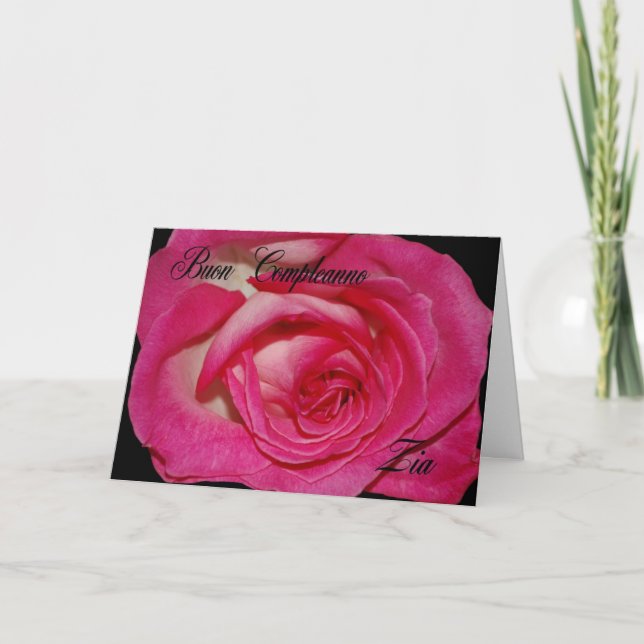 Tarjeta Italian Birthday Card For Aunt (Anverso)