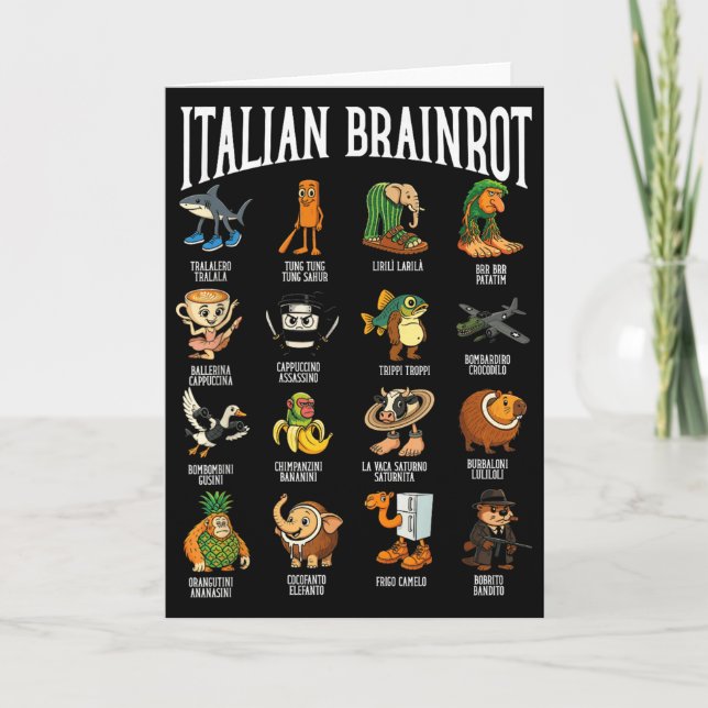 Tarjeta Italian Brainrot Ballerina Ino Character Meme Mix  (Anverso)
