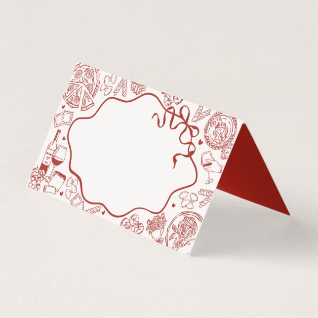 Tarjeta Italian Pasta Thats Amore Place Card Table Decor (Anverso)