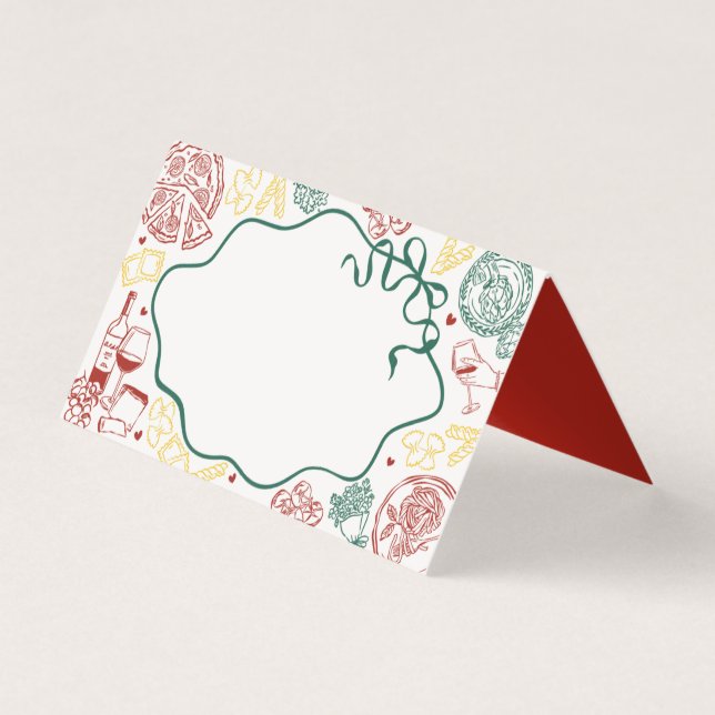 Tarjeta Italian Pasta Thats Amore Place Card Table Decor (Anverso)