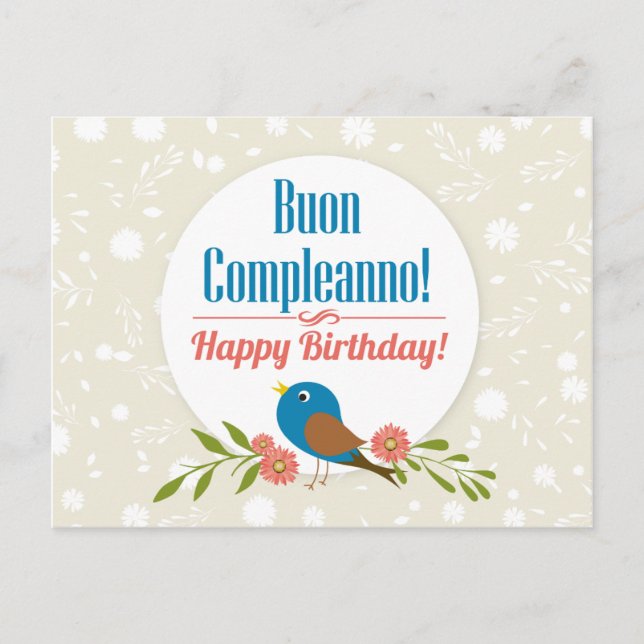 Tarjeta italiana de cumpleaños (Anverso)