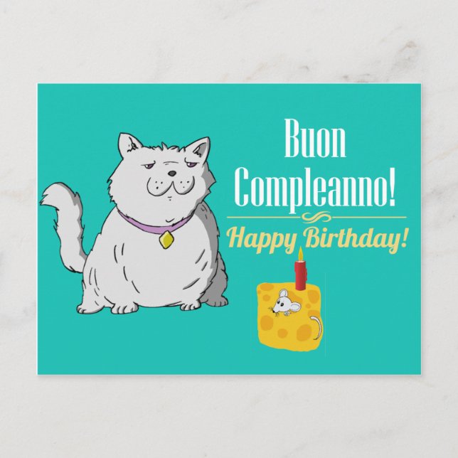 Tarjeta italiana de cumpleaños (Anverso)