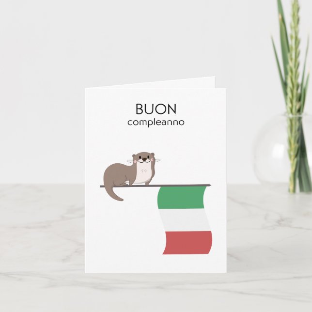 Tarjeta italiana de cumpleaños - Buon compleanno (Anverso)
