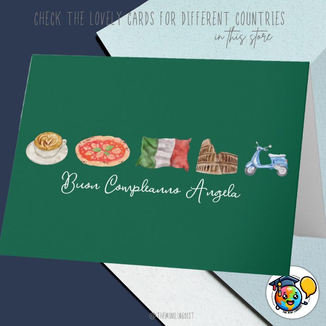 Tarjeta italiana de cumpleaños feliz, Buon Complea (Subido por el creador)