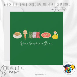 Tarjeta italiana de cumpleaños feliz, tarjeta Buon