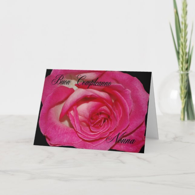 Tarjeta Italiana De Cumpleaños Para Abuela (Anverso)