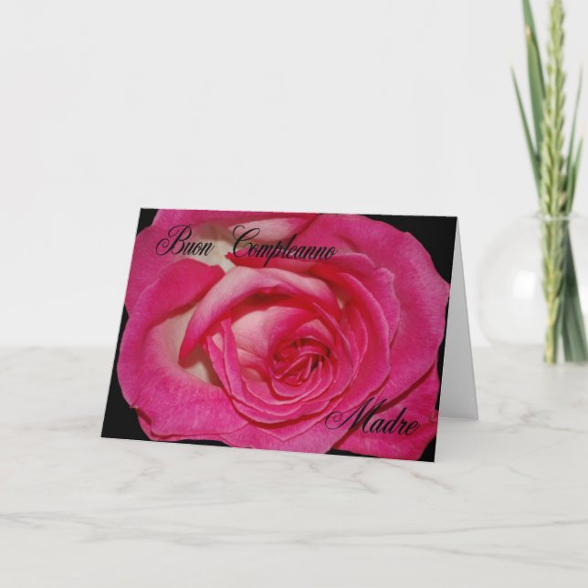 Tarjeta Italiana De Cumpleaños Para Madre (Anverso)