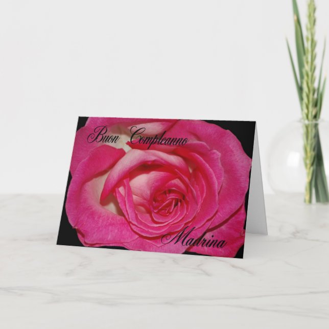 Tarjeta Italiana De Cumpleaños Para Madrina (Anverso)