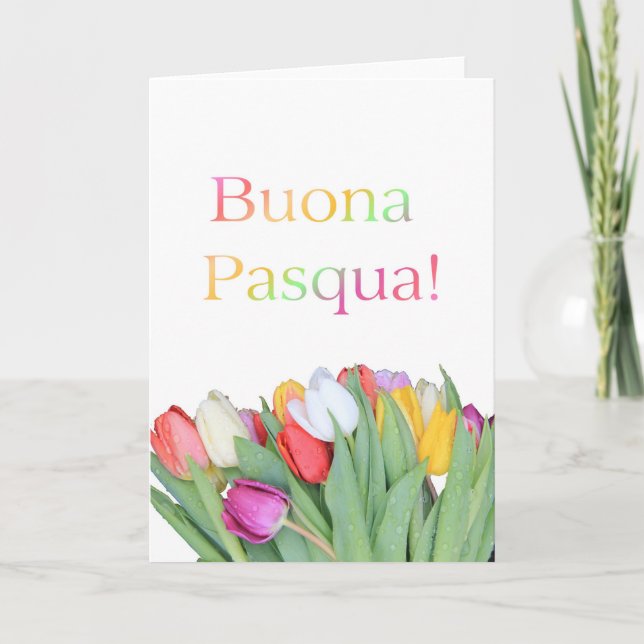 Tarjeta italiana de Pascua - Buona Pasqua (Anverso)