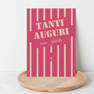 Tarjeta italiana de saludo de cumpleaños tanti aug