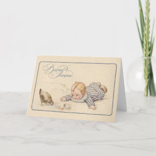 Tarjeta italiana vintage Buona Pasqua Easter