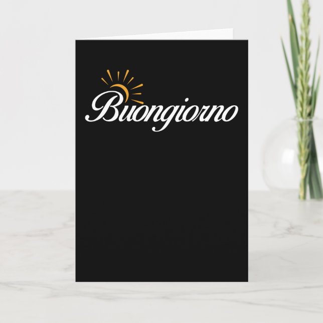 Tarjeta Italiano dice buen día italiano (Anverso)